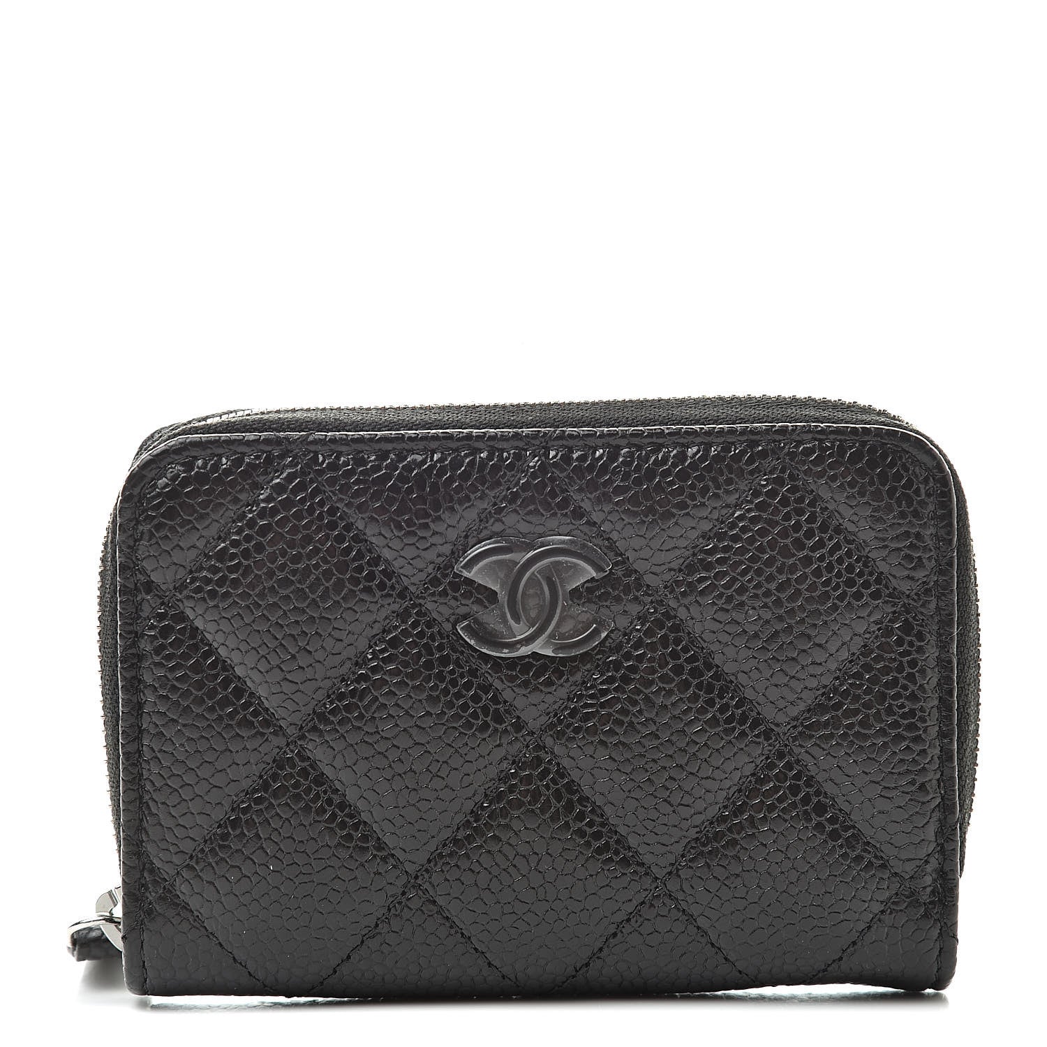 Chanel Caviar Quilted Incognito Zip Coin Purse Black 1 of 8