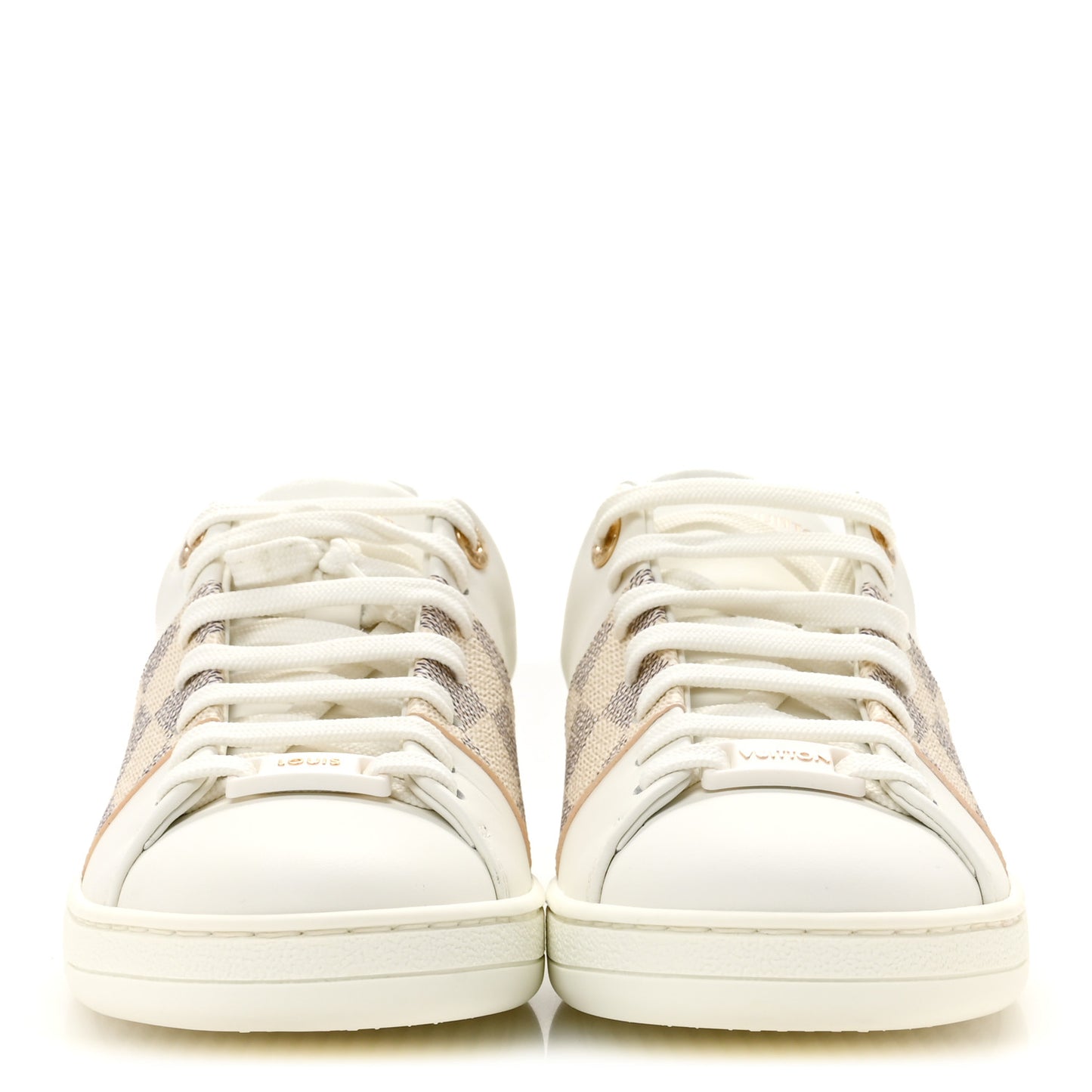 Damier Azur Front Row Sneaker 36 White