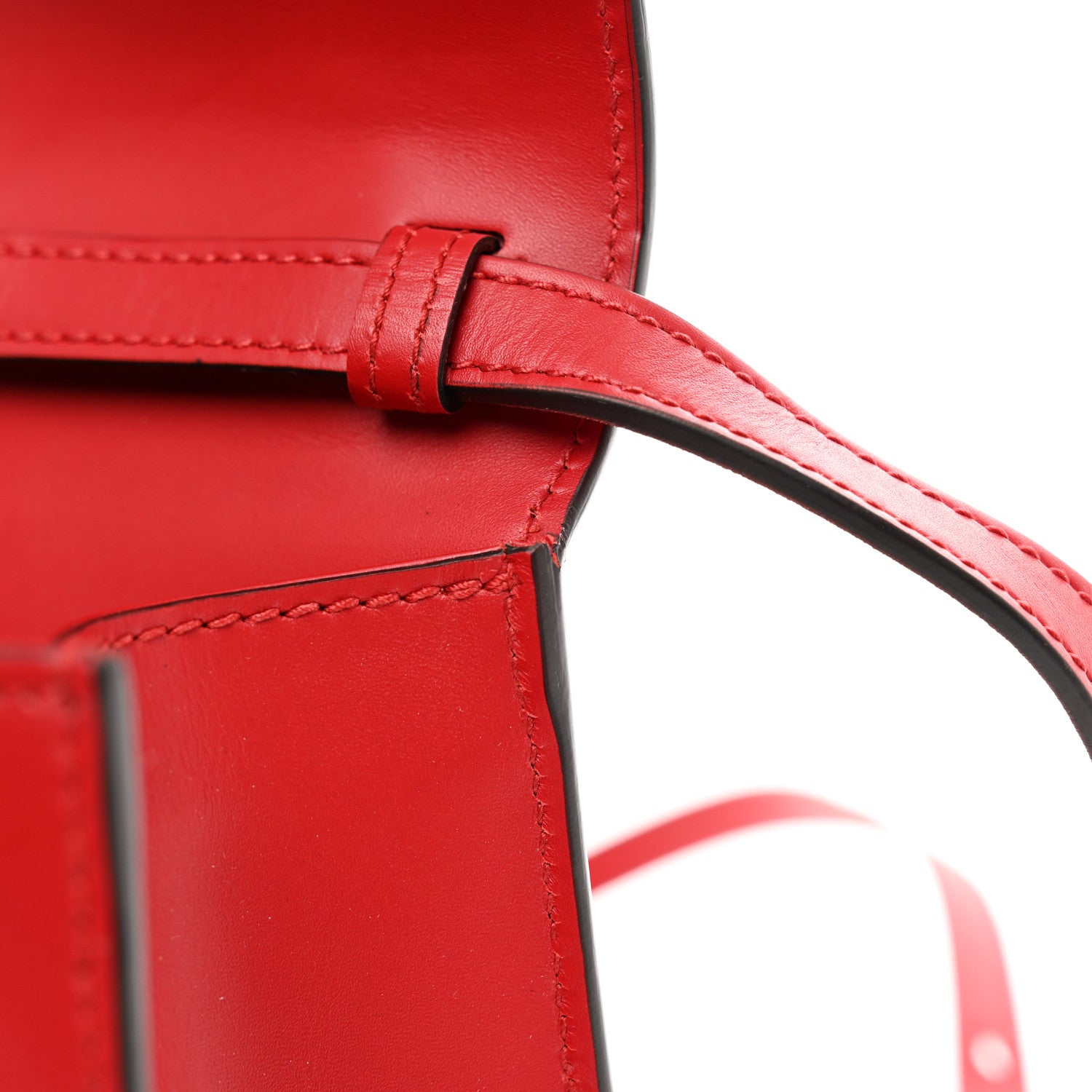 Gucci Calfskin Mini Sylvie Top Handle Bag Hibiscus Red 12 of 13