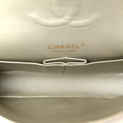 Chanel Metallic Canvas Quilted Medium Double Flap Light Gold 5 of 11