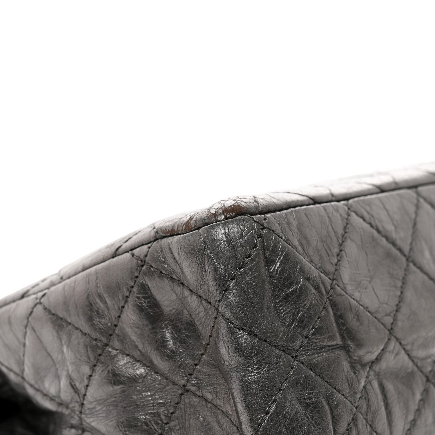 Chanel Metallic Aged Calfskin Quilted 2.55 Reissue 227 Flap Dark Silver 13 of 16
