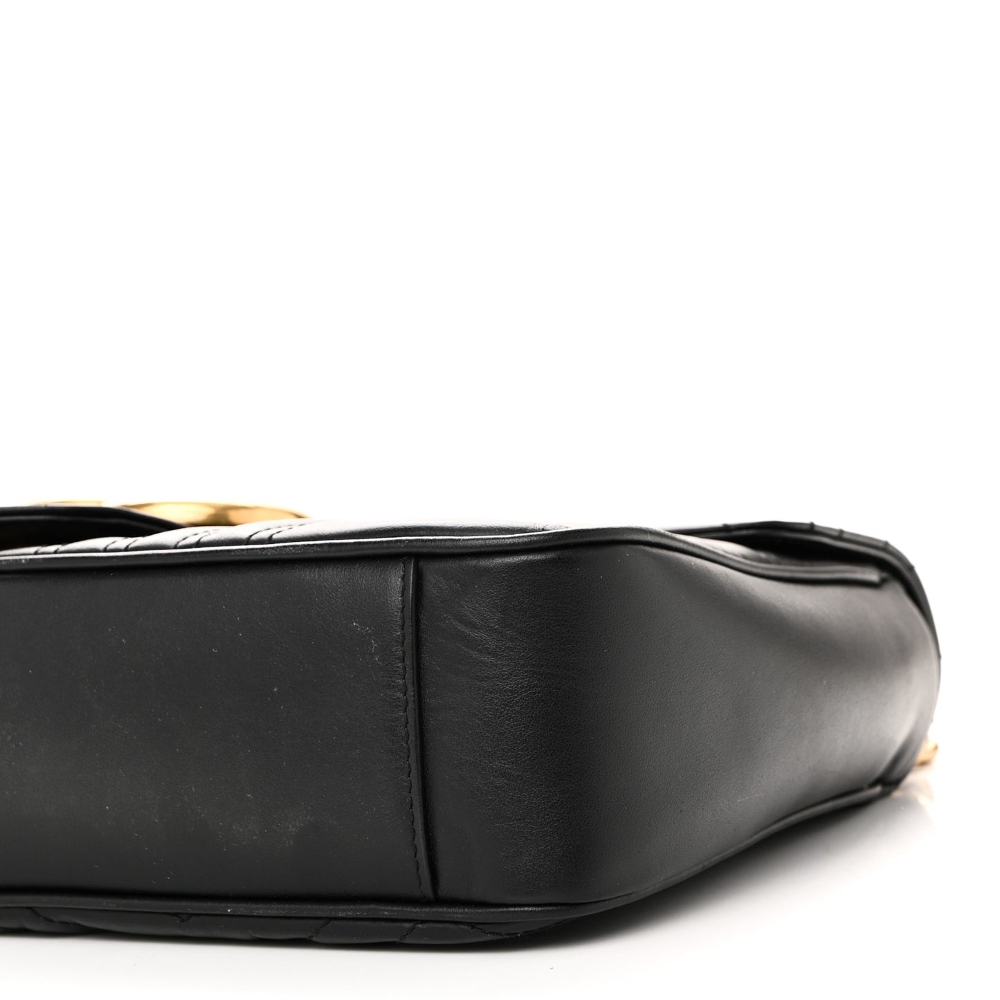 Calfskin Matelasse Medium GG Marmont Shoulder Bag Black