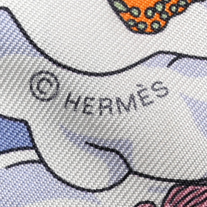 Hermes Silk Sur Mon Nuage Twilly Bleu Black Mauve 4 of 5