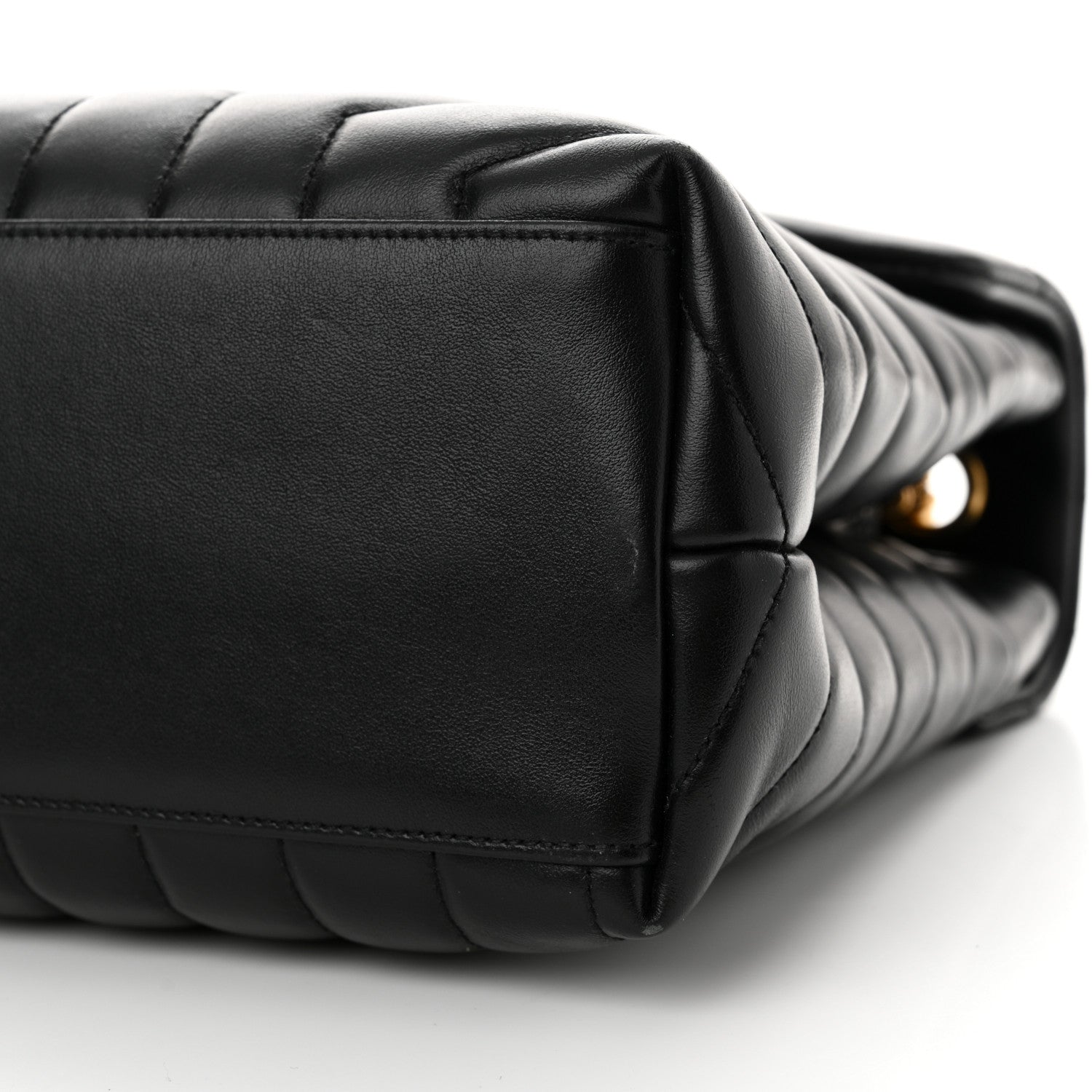 Saint Laurent Calfskin Y Quilted Monogram Medium Loulou Chain Satchel Black 10 of 15