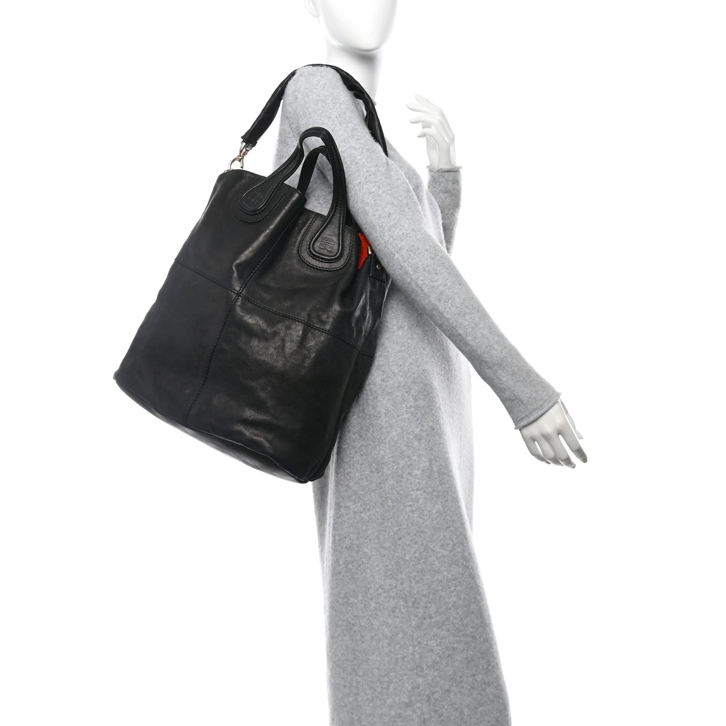 Lambskin Nightingale North South Tote Black