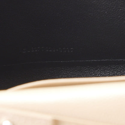 Saint Laurent Grain De Poudre Matelasse Chevron Monogram Chain Wallet Nude Powder 7 of 8