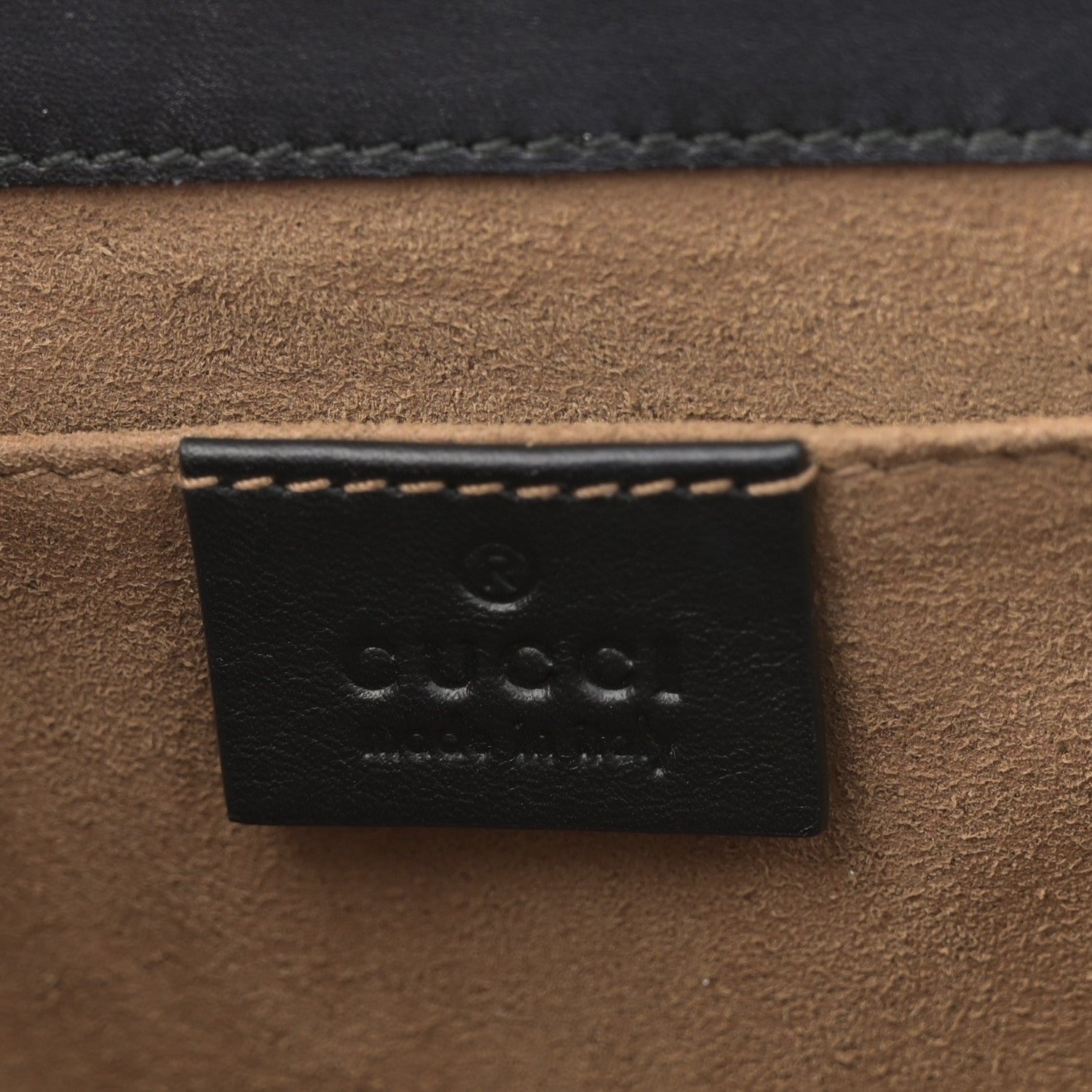 Gucci GG Supreme Monogram Calfskin Small Padlock Shoulder Bag Beige Black Cuir 6 of 11