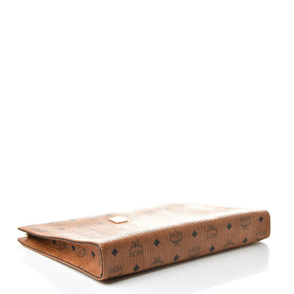 MCM Visetos Large Zip Pouch Cognac 4 of 8