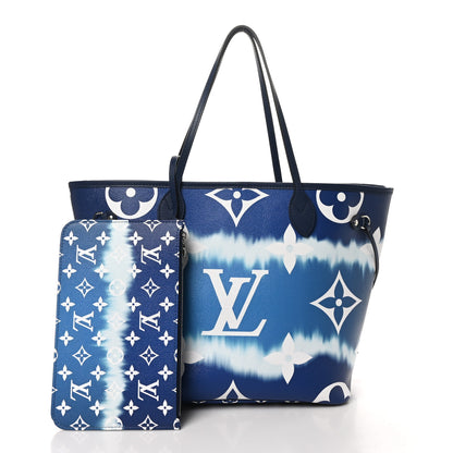 Louis Vuitton Monogram Escale Neverfull MM Blue 3 of 10