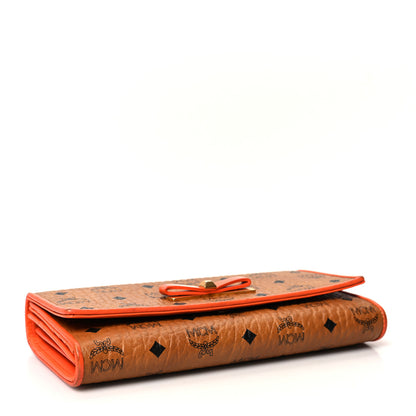 MCM Visetos Mina Long Trifold Wallet Cognac 4 of 12
