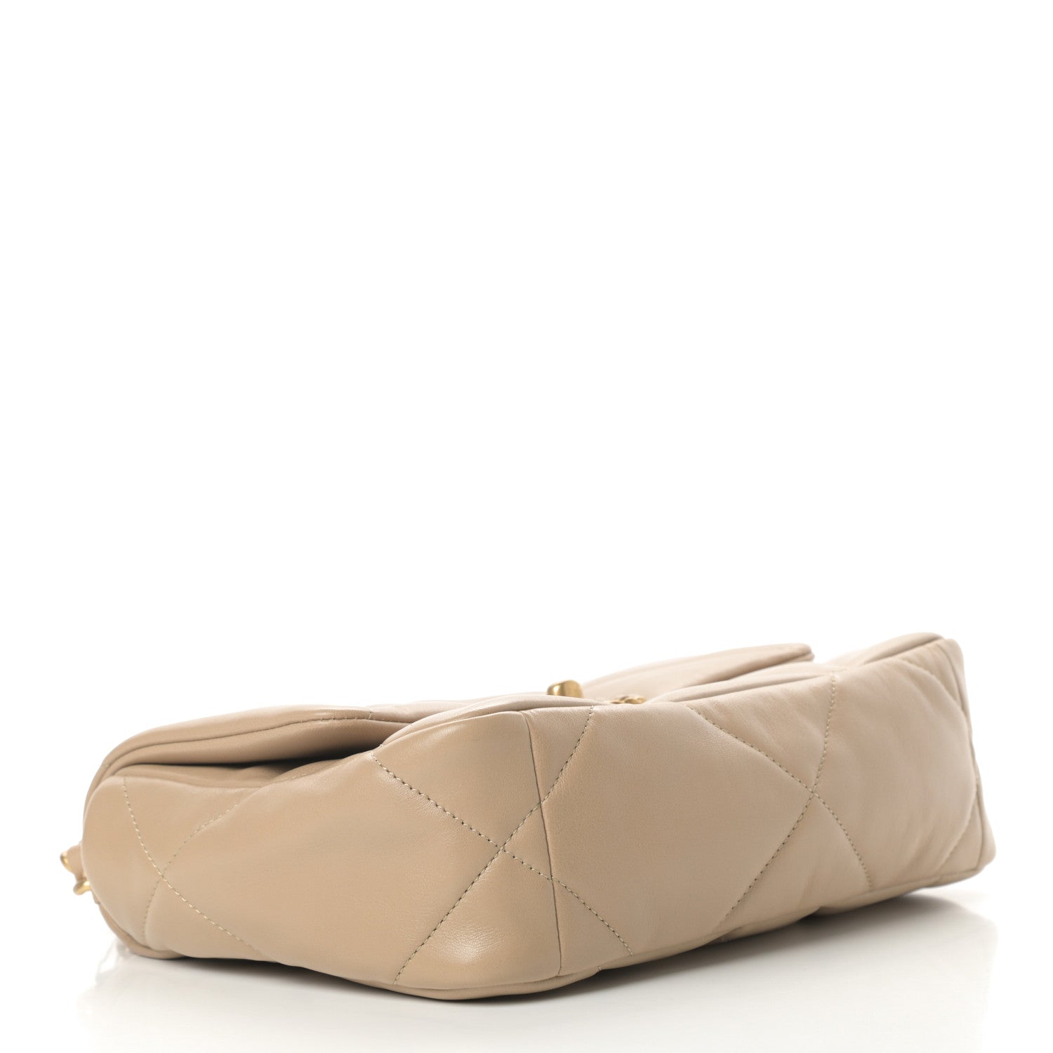 Chanel Lambskin Quilted Medium Chanel 19 Flap Dark Beige 4 of 11