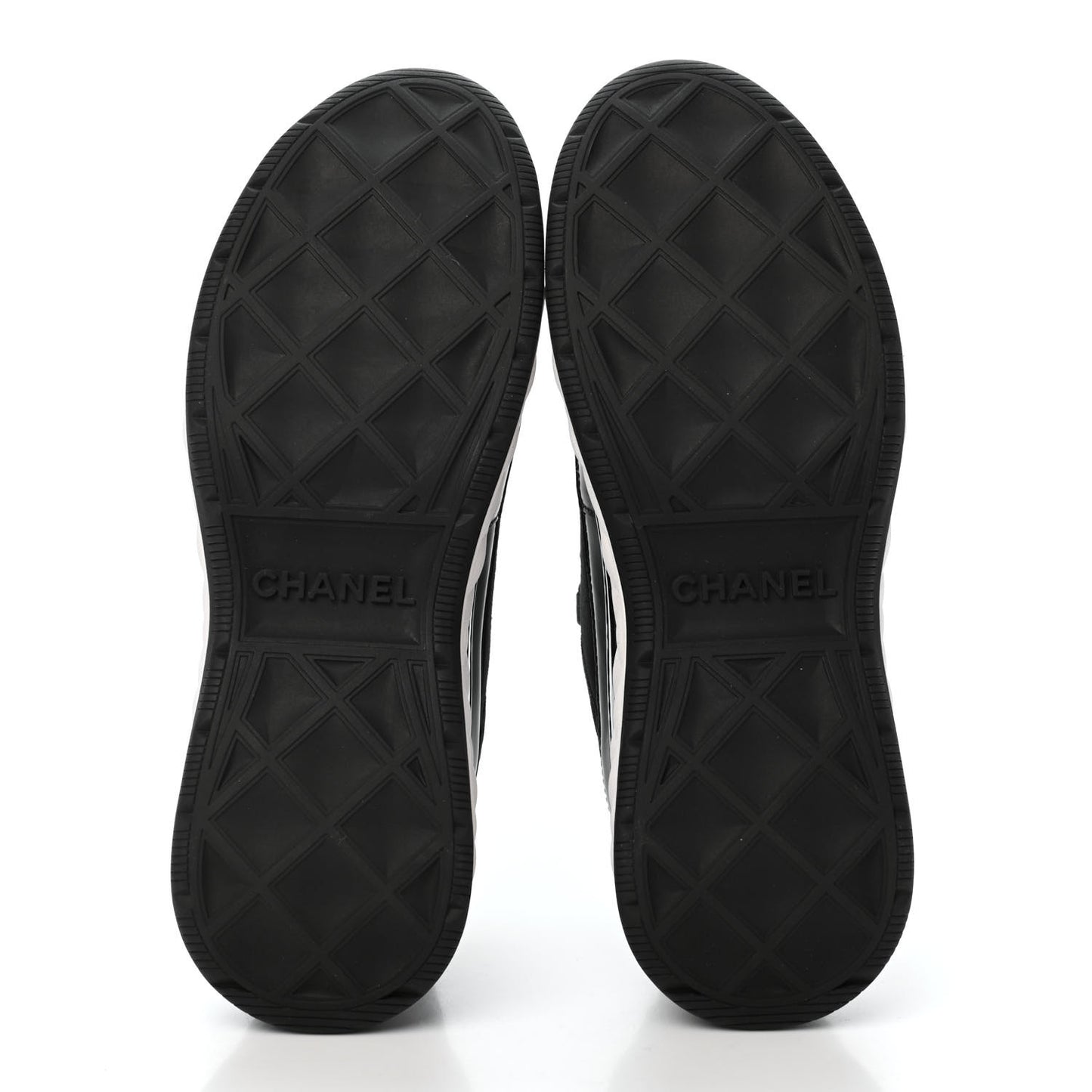 Velvet Calfskin Mixed Fibers CC Sneakers 40 Black