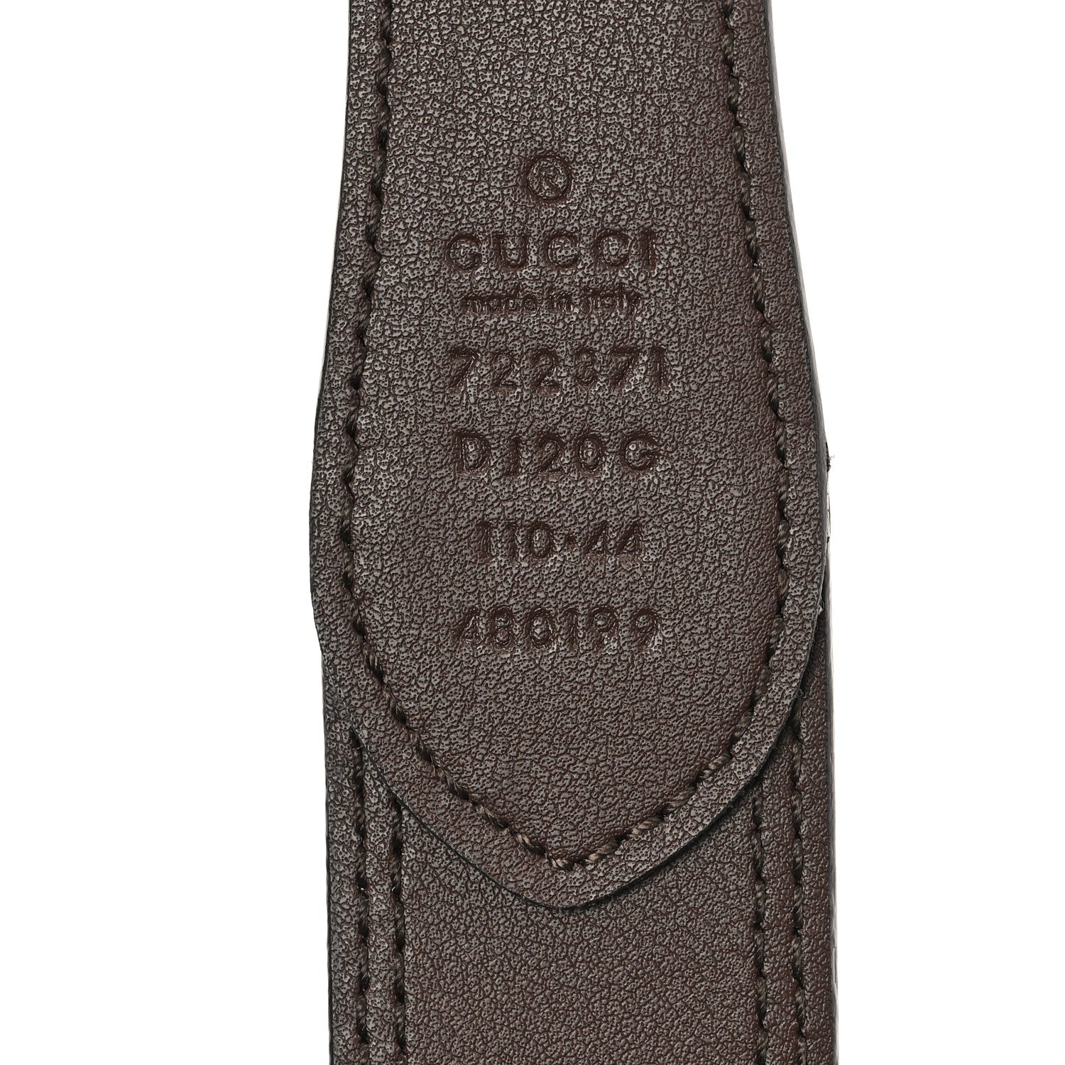 Gucci Textured Dollar Calfskin Belt 110 44 New Acero 3 of 4