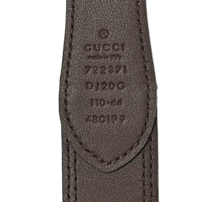 Gucci Textured Dollar Calfskin Belt 110 44 New Acero 3 of 4