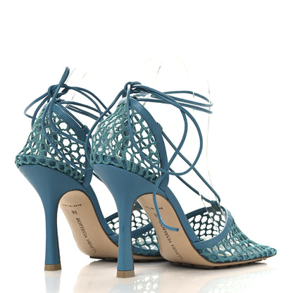 Bottega Veneta Mesh Nappa Stretch Ankle Tie 90mm Sandals 38 Blaster 5 of 9