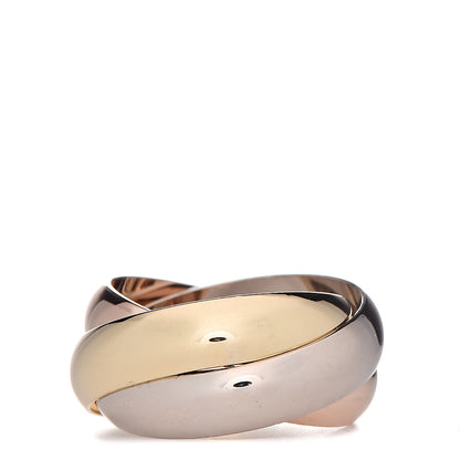 Cartier 18K Pink Yellow White Gold Large Trinity Ring 55 7.25 3 of 5
