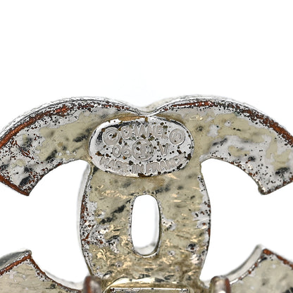 Chanel Crystal CC Clip on Earrings Silver 4 of 7