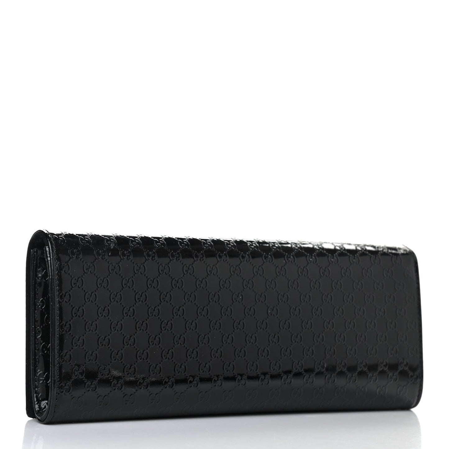 Patent Microguccissima Small Broadway Clutch Black
