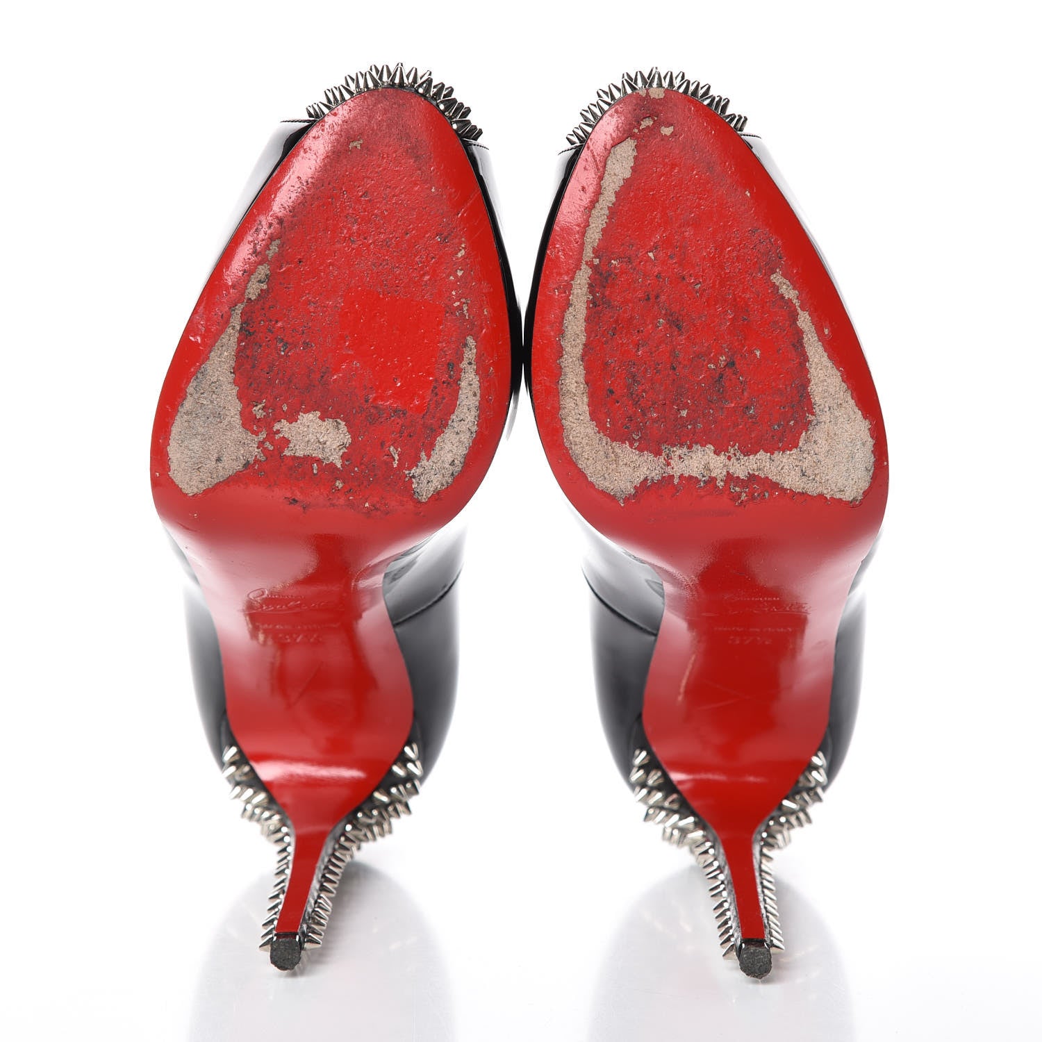 Christian Louboutin Patent New Very Prive Spikes 120 Pumps 37.5 Black 5 of 7