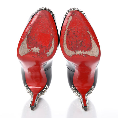 Christian Louboutin Patent New Very Prive Spikes 120 Pumps 37.5 Black 5 of 7