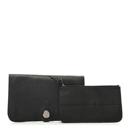 Hermes Togo Dogon Duo Wallet Black 7 of 11