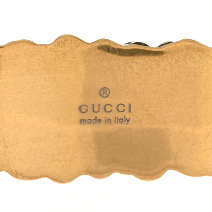 Gucci Metal Lion Mane Cuff Bracelet S Aged Gold 4 of 5