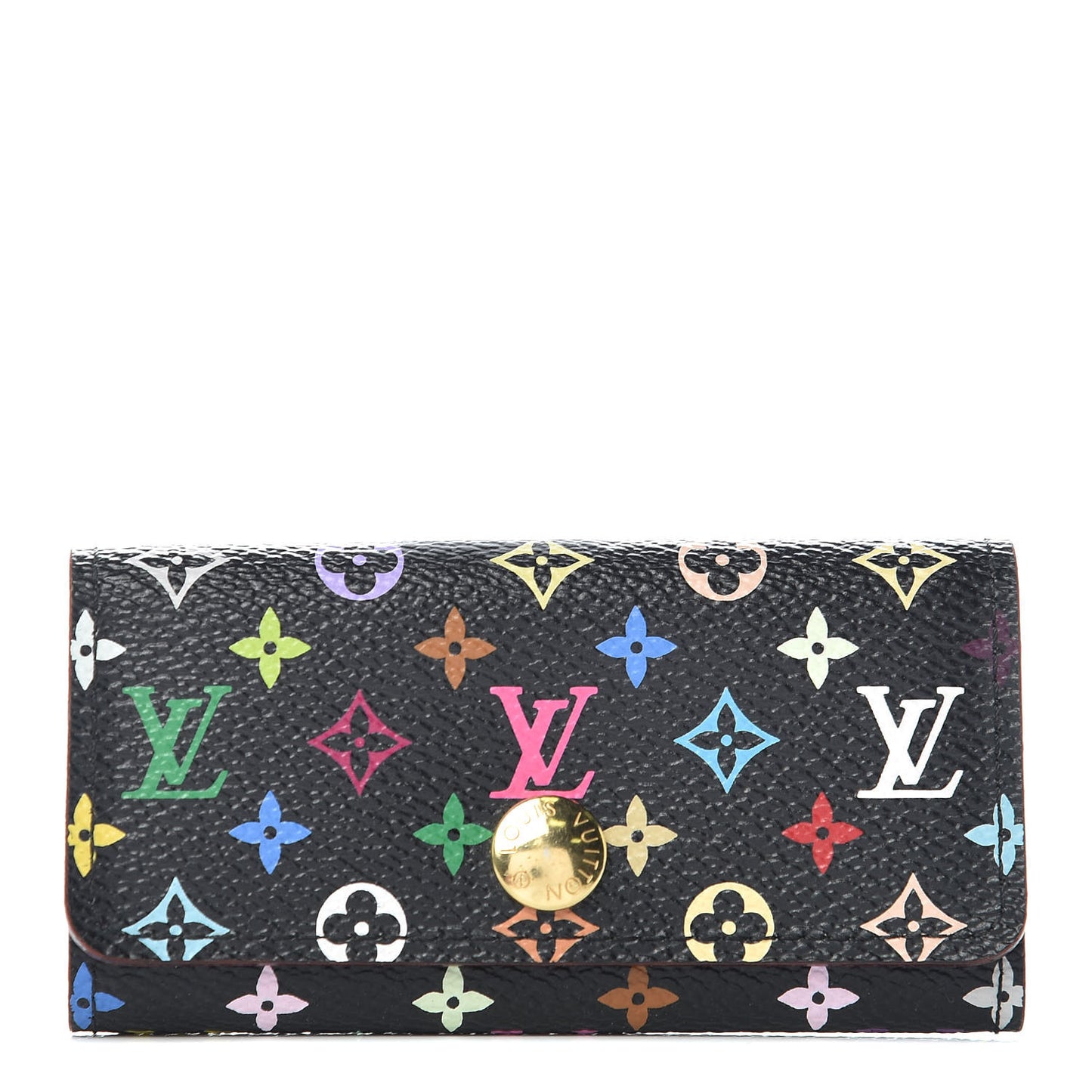 Monogram Multicolor Multicles 4 Key Holder Black Violet