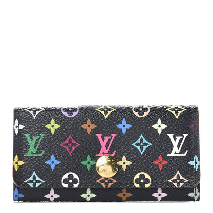 Louis Vuitton Monogram Multicolor Multicles 4 Key Holder Black Violet 1 of 12