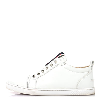 Christian Louboutin Calfskin Mens F.A.V Fique A Vontade Flat Sneakers 39.5 White 1 of 9