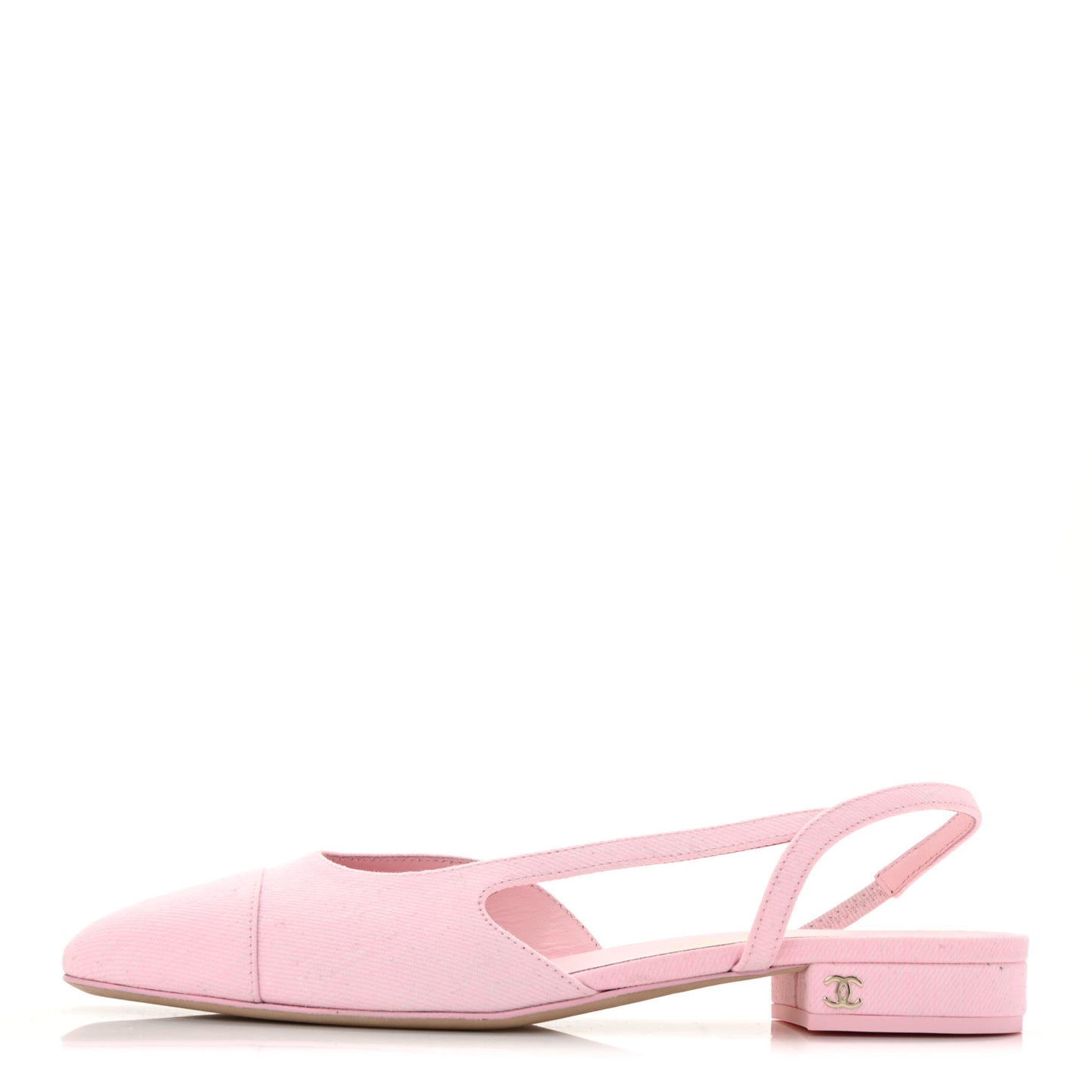 Denim Cap Toe CC Slingback Flats 37.5 Light Pink