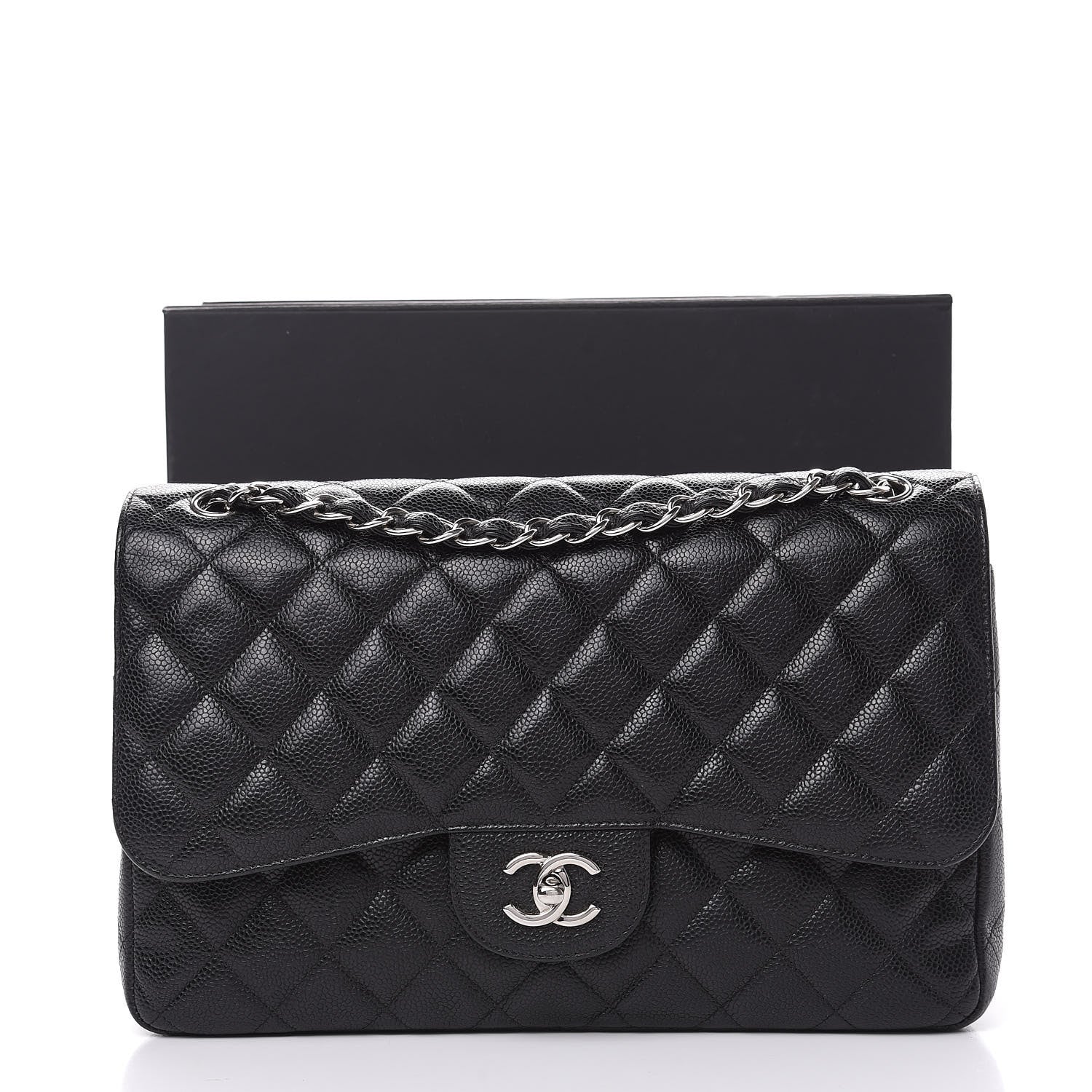 Chanel Caviar Quilted Jumbo Double Flap Black 11 of 11