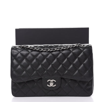 Chanel Caviar Quilted Jumbo Double Flap Black 11 of 11