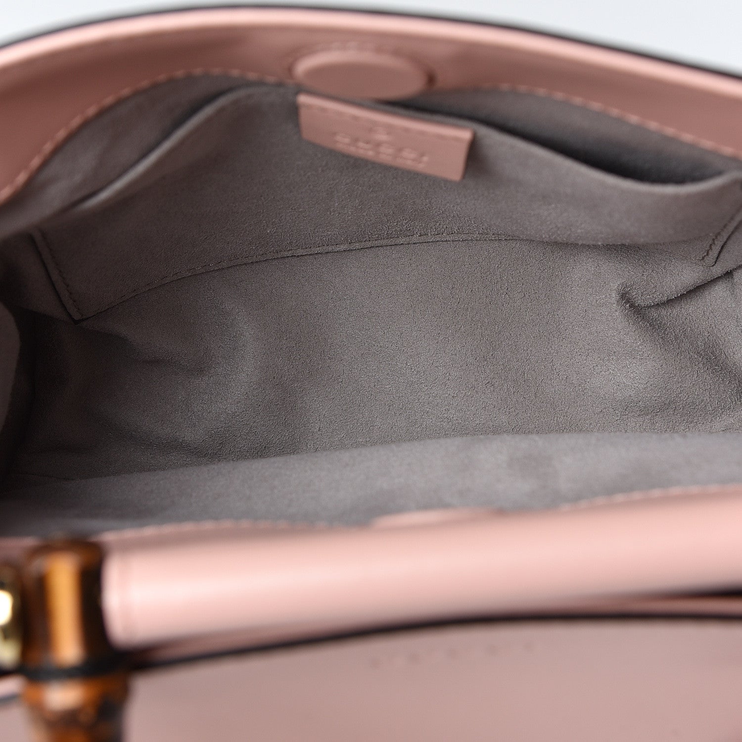 Gucci Nappa Bamboo Web Mini Nymphaea Top Handle Bag Perfect Pink Mystic White 6 of 11