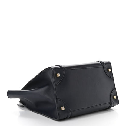 Celine Smooth Calfskin Mini Luggage Navy Blue 3 of 8