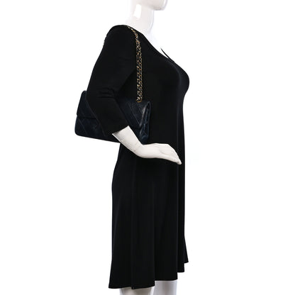 Chanel Lambskin Quilted Small Double Flap Navy 2 of 12