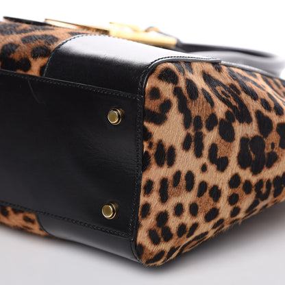 Gucci Pony Hair Jaguar Print Medium Lady Buckle Top Handle Bag Black 9 of 18
