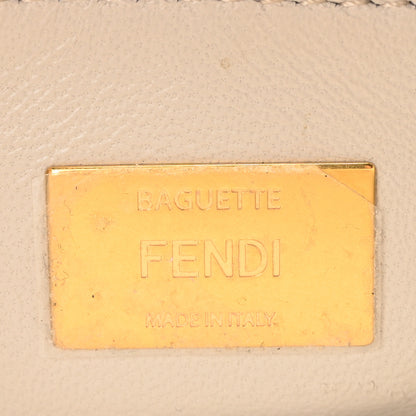 Fendi Nappa Small FF Embossed Midi Chain Baguette Ghiaia 6 of 11