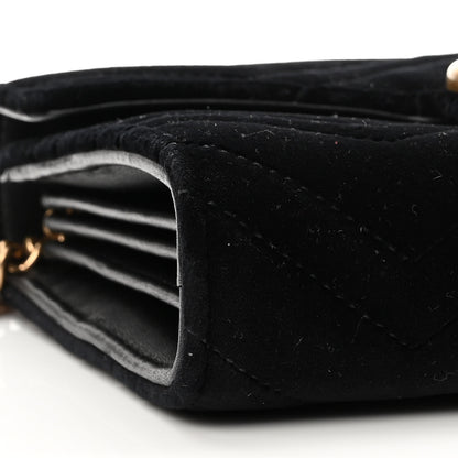 Gucci Velvet Matelasse GG Marmont Chain Wallet Black 9 of 12