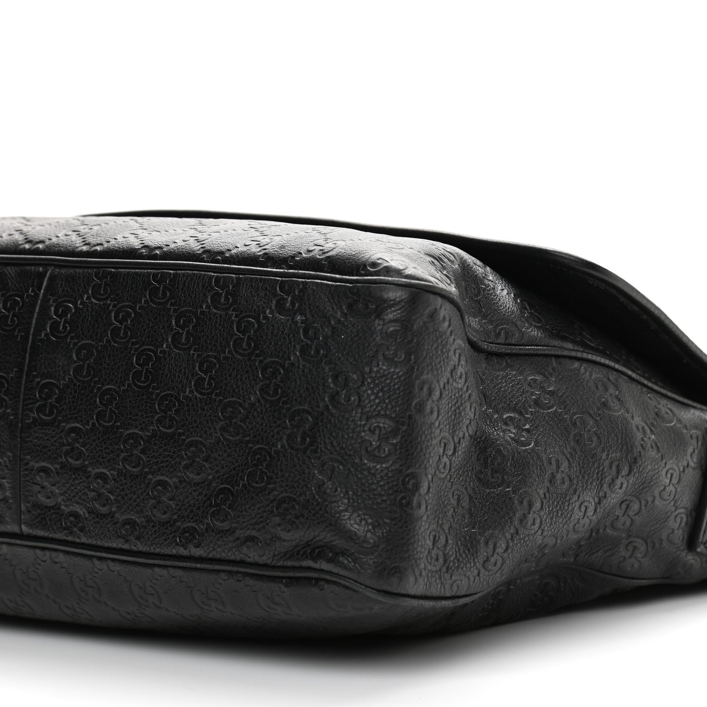 Guccissima Medium Flap Messenger Bag Black