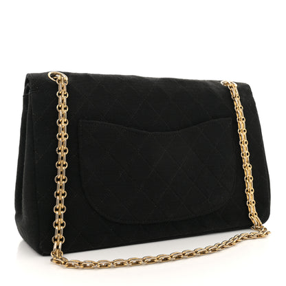Chanel Jersey Quilted Medium Double Flap Black 3 of 12
