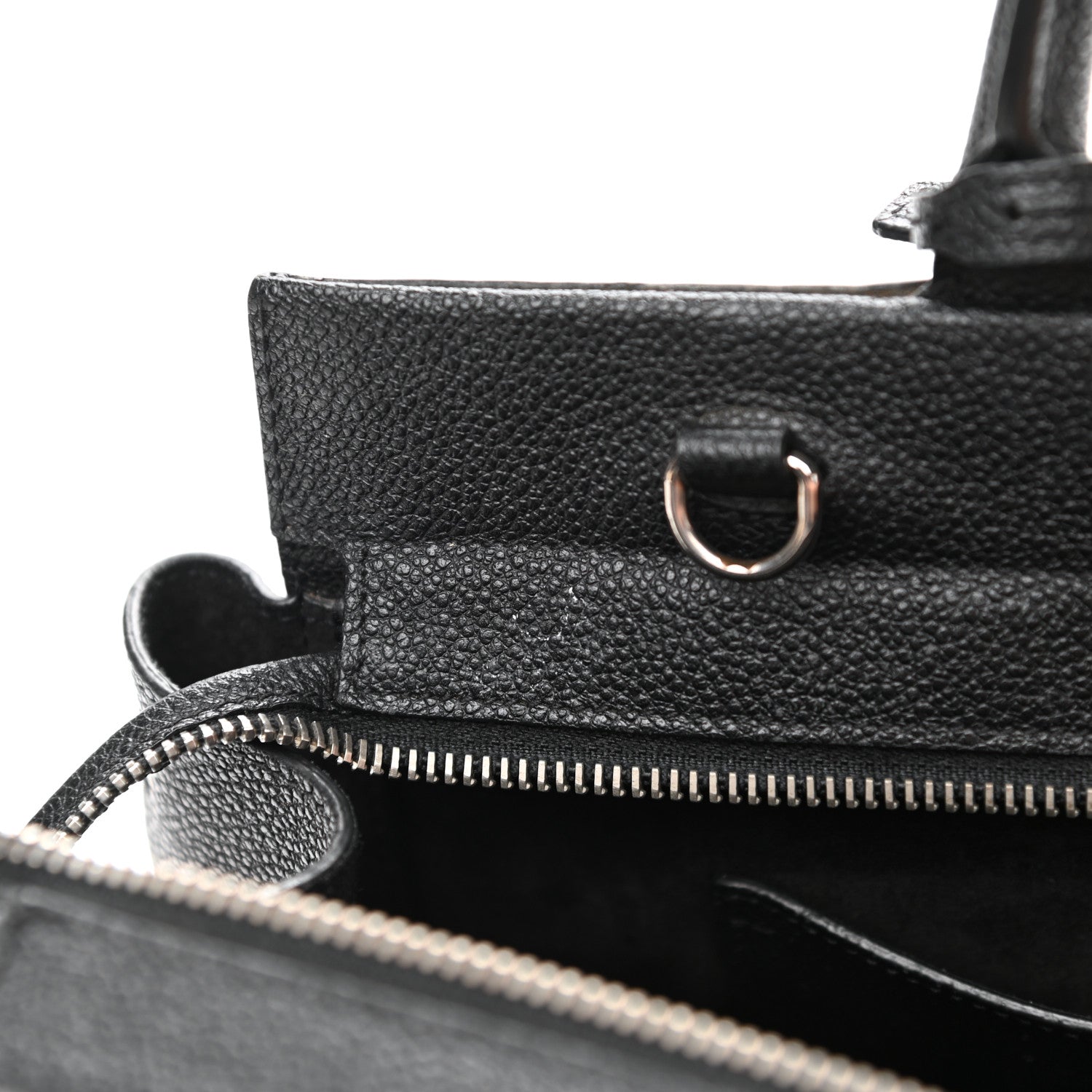 Saint Laurent Grained Calfskin Small Cabas Rive Gauche Black 17 of 17