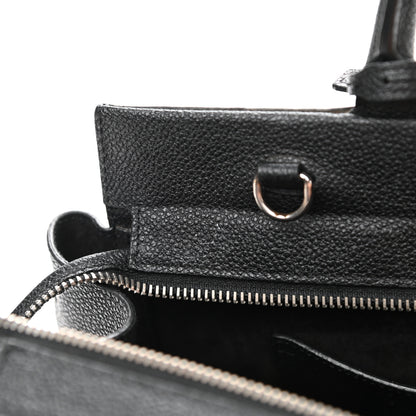 Saint Laurent Grained Calfskin Small Cabas Rive Gauche Black 17 of 17