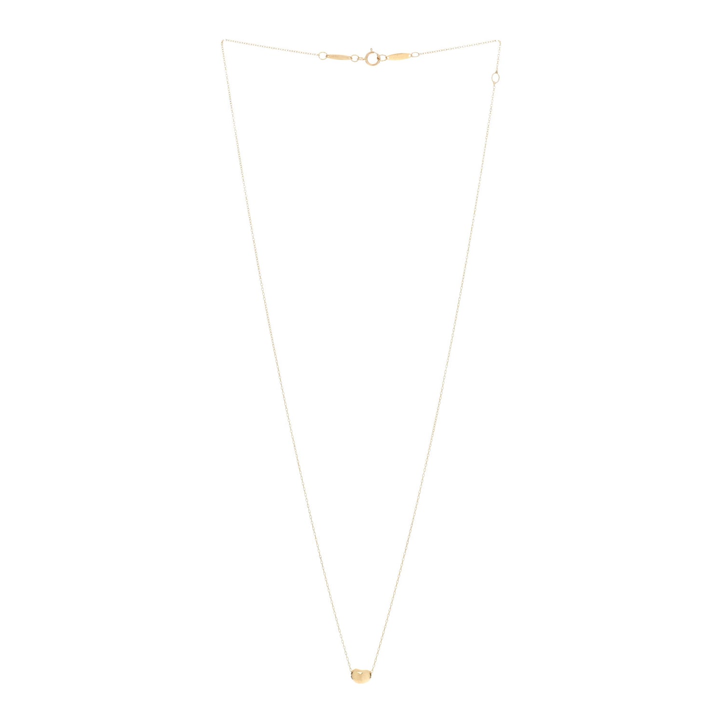 18K Yellow Gold 6.5mm Elsa Peretti Bean Pendant Necklace