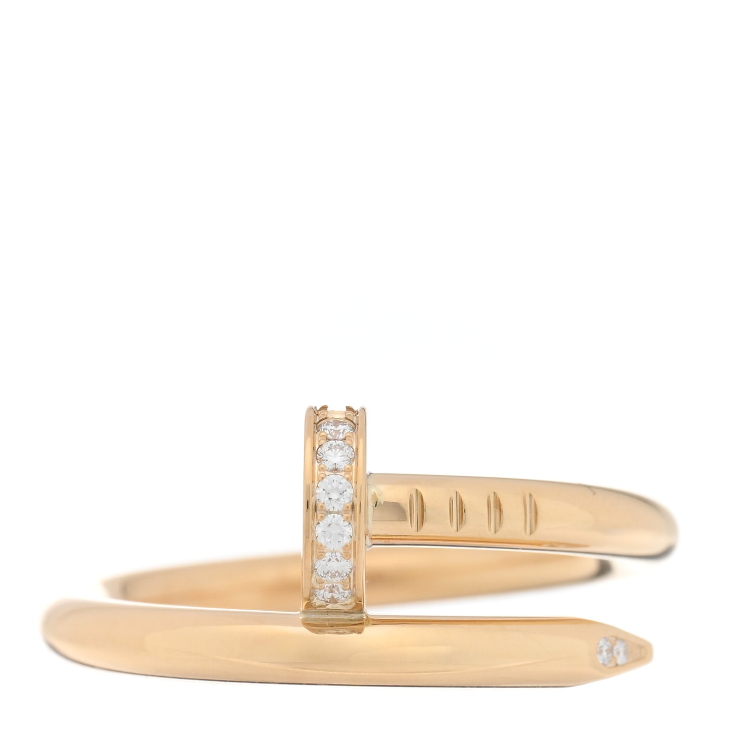 18K Yellow Gold Diamond Juste Un Clou Ring 56 7.5