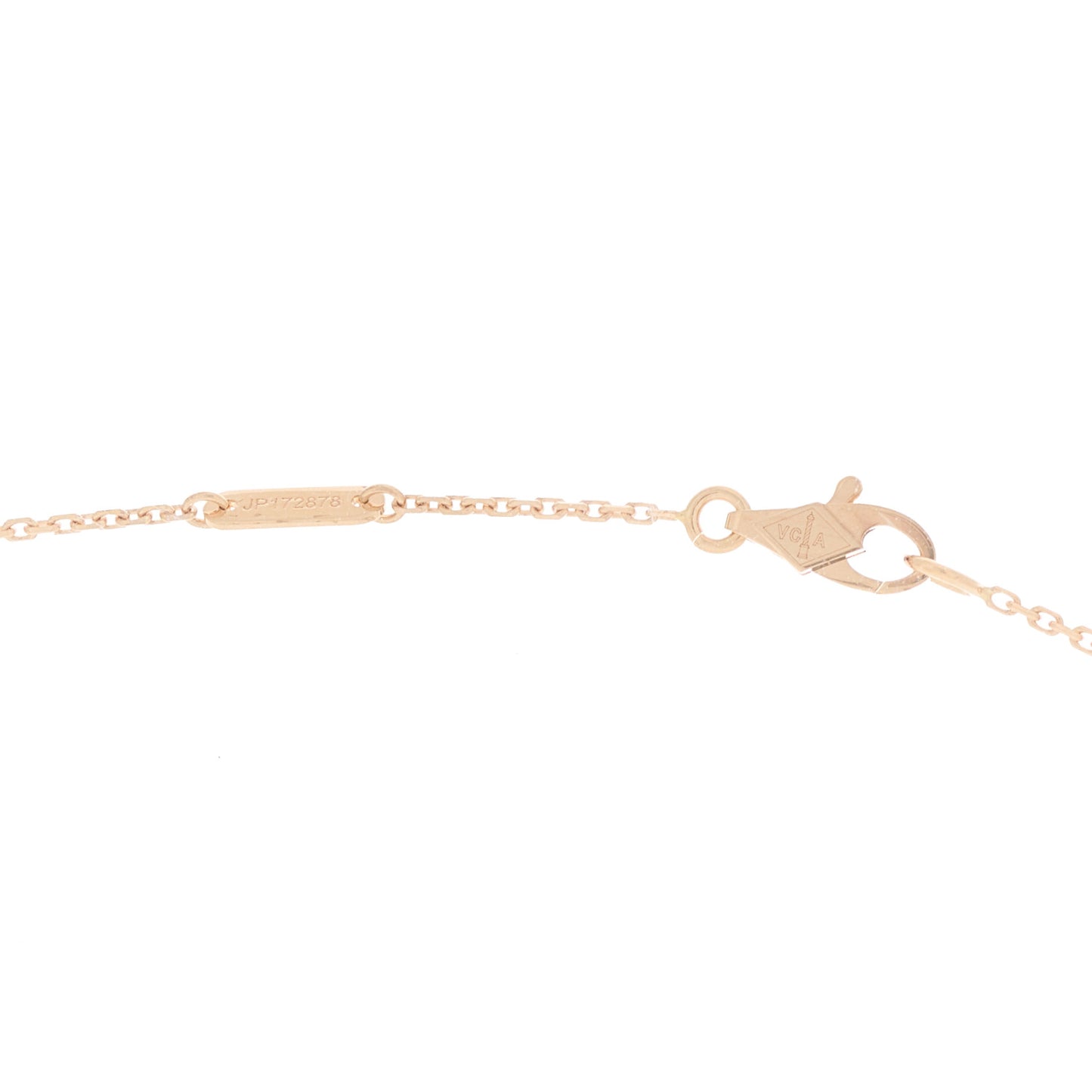 18k Rose Gold Carnelian Sweet Alhambra Heart Pendant Necklace