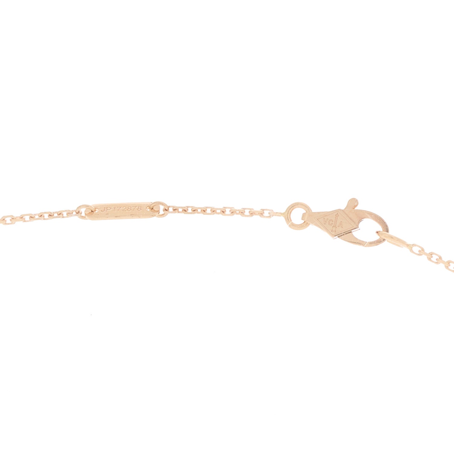 Van Cleef & Arpels 18k Rose Gold Carnelian Sweet Alhambra Heart Pendant Necklace 5 of 5