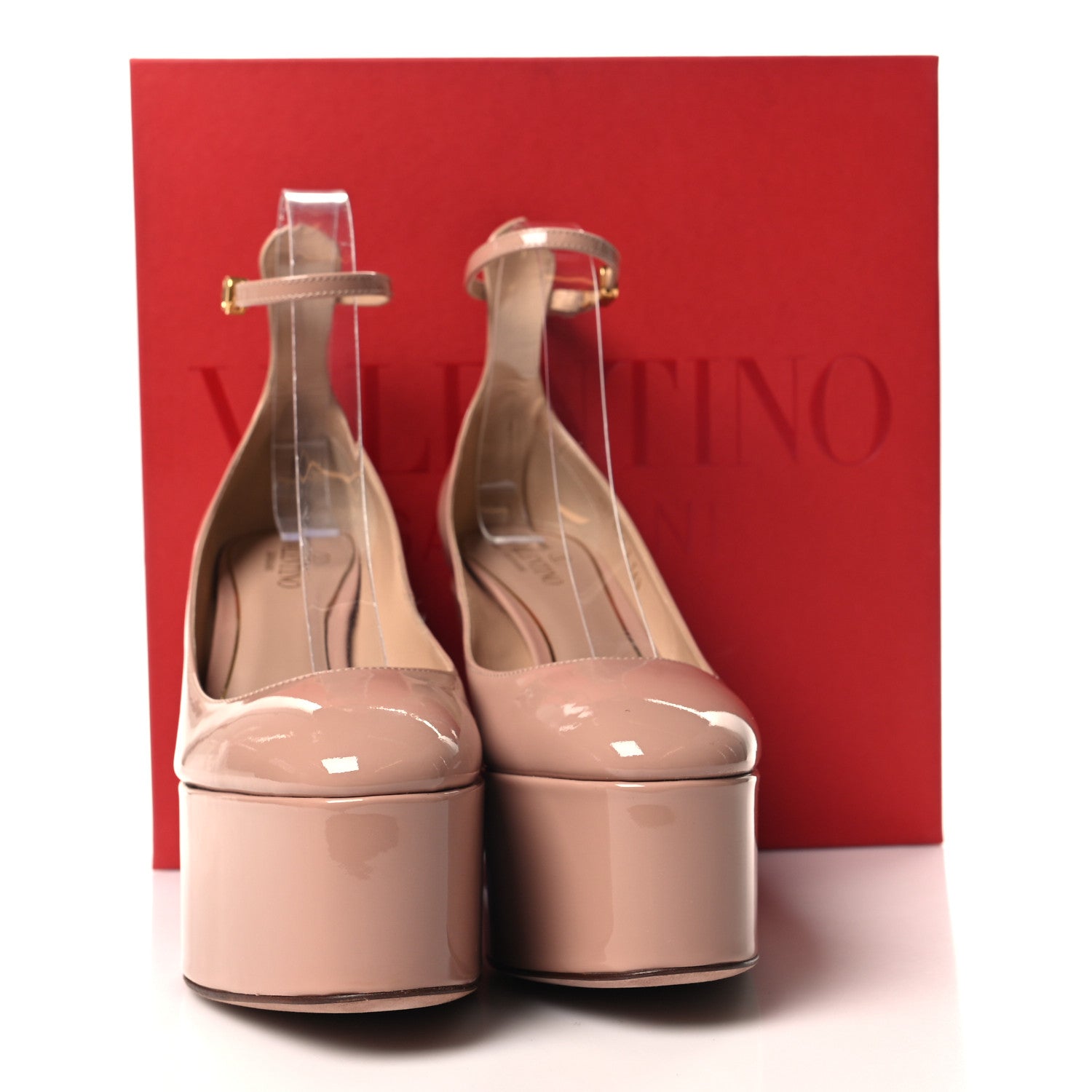 Valentino Garavani Patent Tan-Go 50/120mm Platform Pumps 36.5 Rose Cannelle 9 of 9