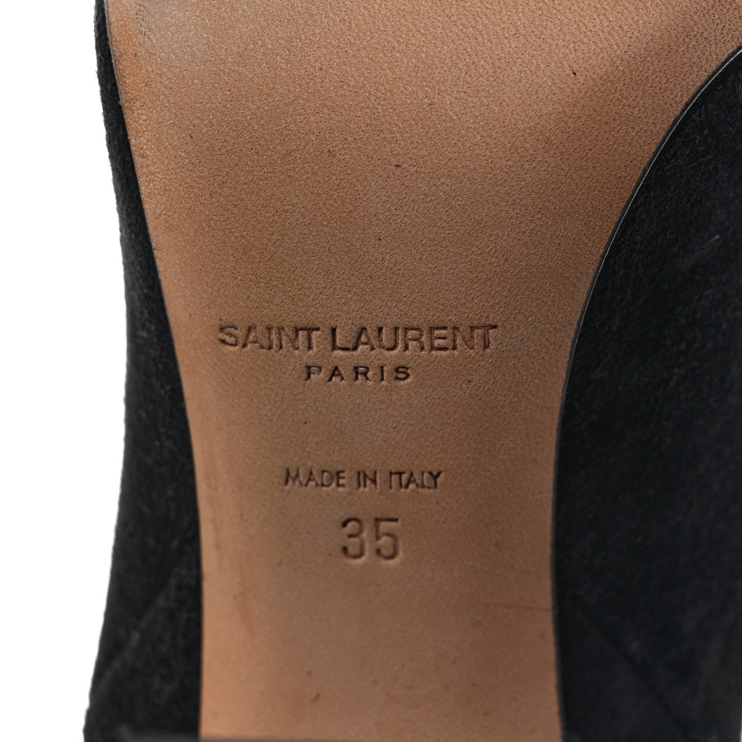 Saint Laurent Calfskin Suede Tanger Tassel Boot 35 Black 6 of 7
