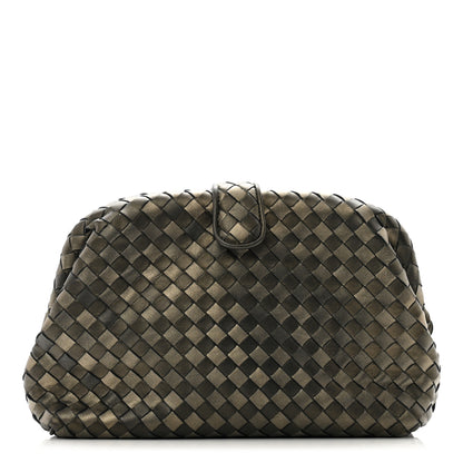 Bottega Veneta Nappa Intrecciato The Lauren 1980 Clutch Platinum 1 of 10