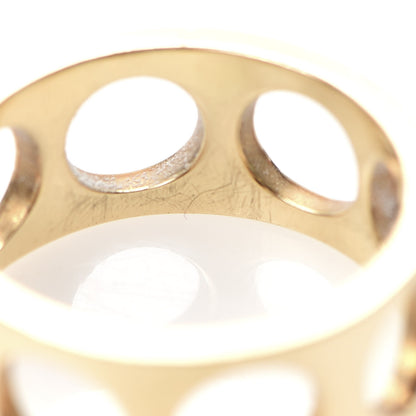 Cartier DINH VAN 18K Yellow Gold Dinh Van Punch Hole Band Ring 56 7.5 5 of 7